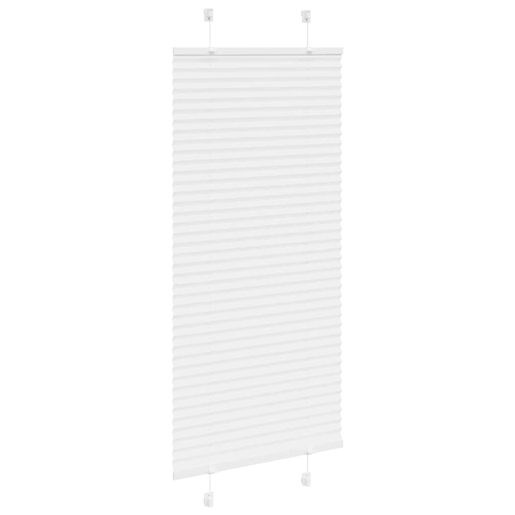 vidaXL Jaluzea plisată alb 65x150 cm Lățime țesătură 64,4cm poliester