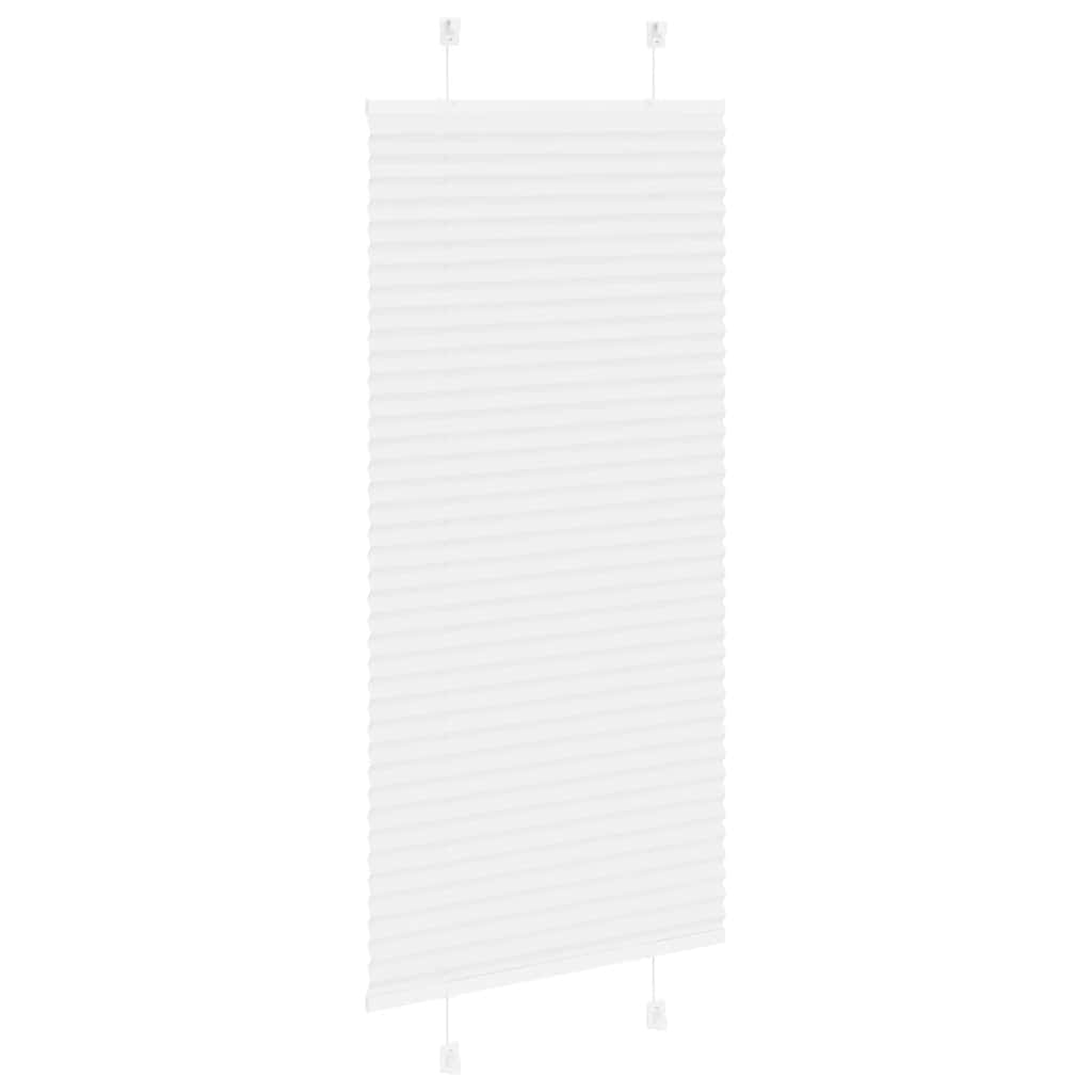 vidaXL Jaluzea plisată alb 65x150 cm Lățime țesătură 64,4cm poliester
