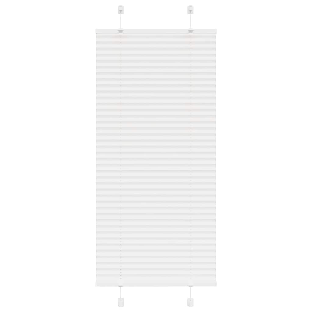 vidaXL Jaluzea plisată alb 65x150 cm Lățime țesătură 64,4cm poliester