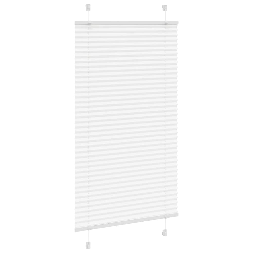 vidaXL Jaluzea plisată alb 75x150 cm Lățime țesătură 74,4cm poliester