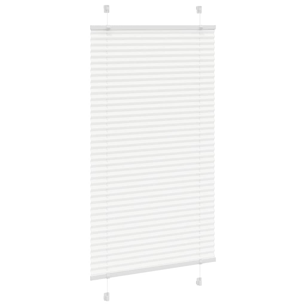 vidaXL Jaluzea plisată alb 80x150 cm Lățime țesătură 79,4cm poliester