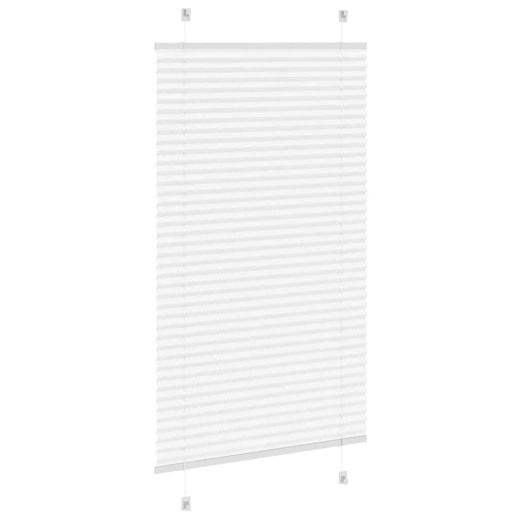 vidaXL Jaluzea plisată alb 80x150 cm Lățime țesătură 79,4cm poliester