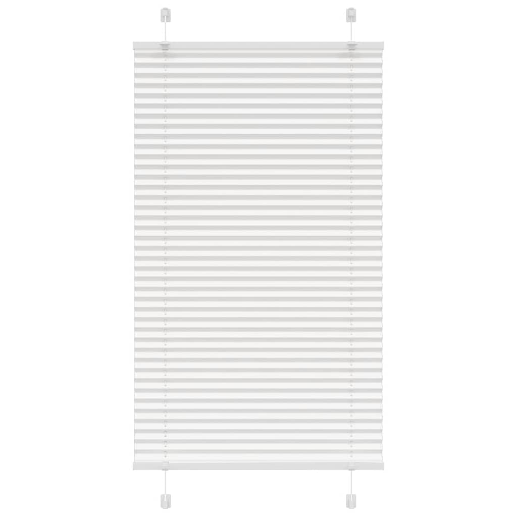 vidaXL Jaluzea plisată alb 80x150 cm Lățime țesătură 79,4cm poliester