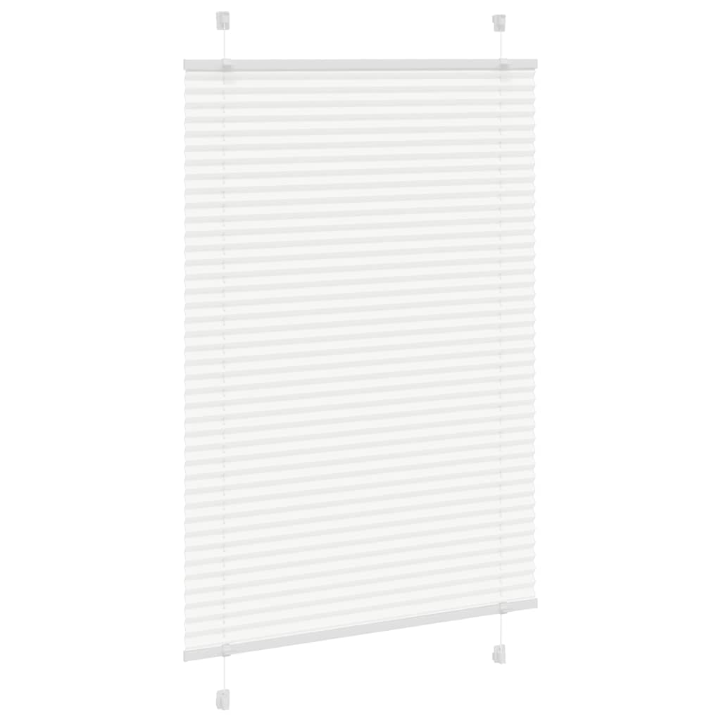 vidaXL Jaluzea plisată alb 85x150 cm Lățime țesătură 84,4cm poliester
