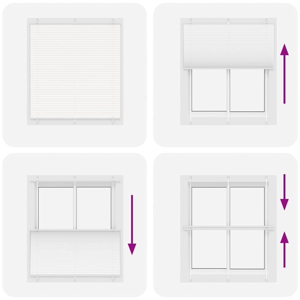 vidaXL Jaluzea plisată alb 115x150 cm Lățime țesătură 114,4 cm vidaXL Jaluzea plisată alb 115x150 cm Lățime țesătură 114,4 cm