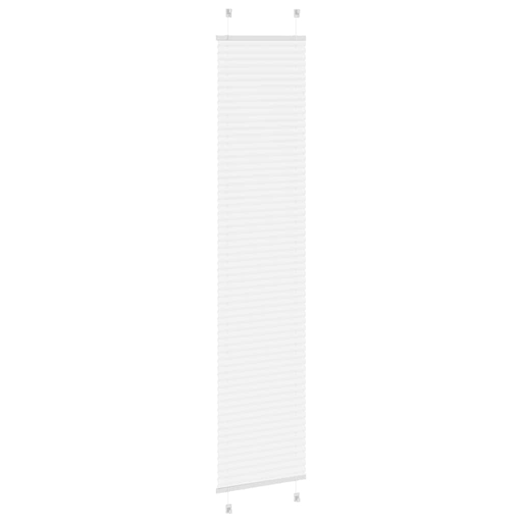 vidaXL Jaluză plisată alb 40x200 cm Lățime țesătură 39,4cm poliester