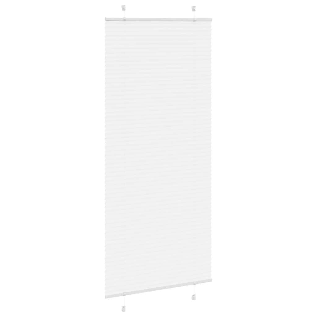 vidaXL Jaluzea plisată alb 85x200 cm Lățime țesătură 84,4cm poliester