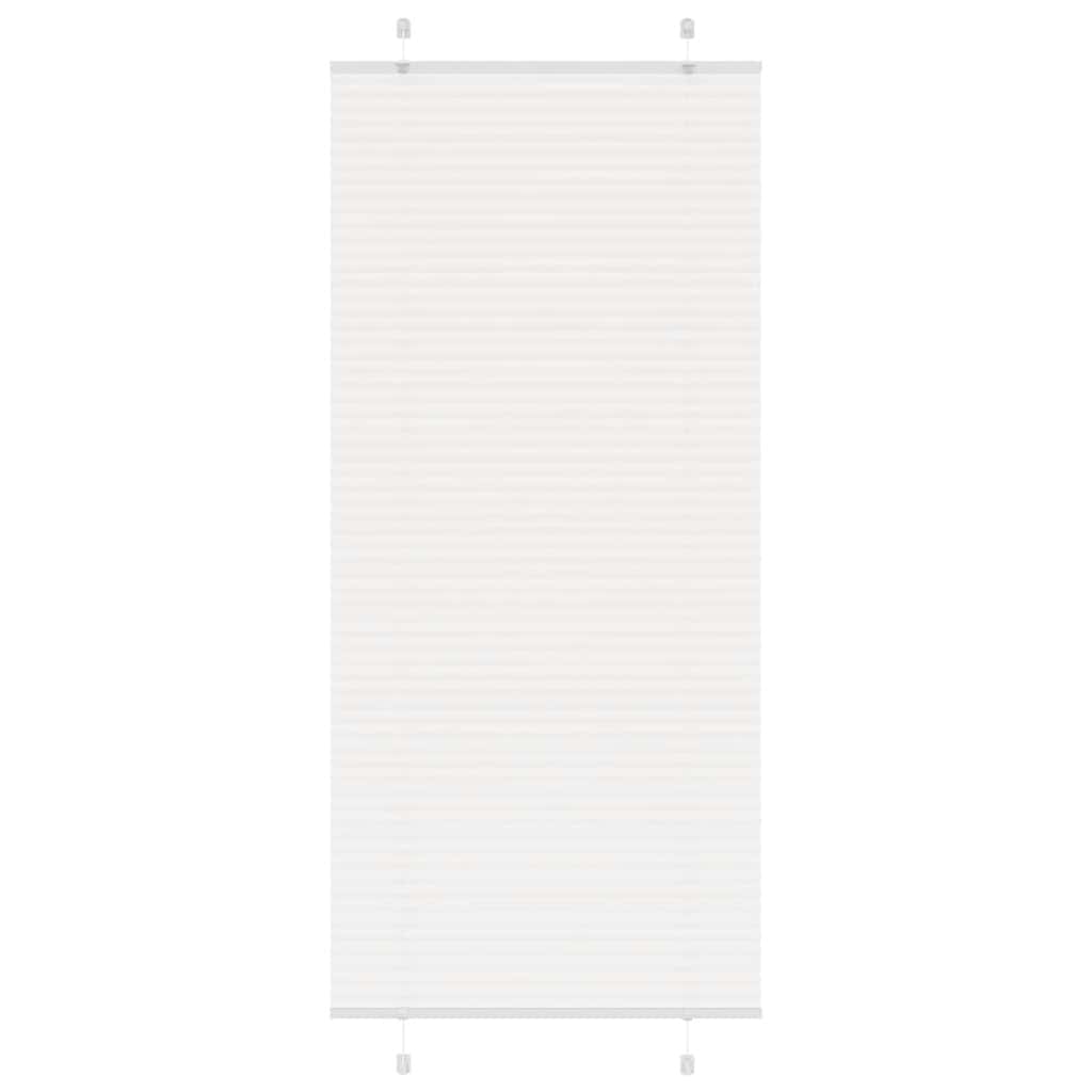 vidaXL Jaluzea plisată alb 85x200 cm Lățime țesătură 84,4cm poliester