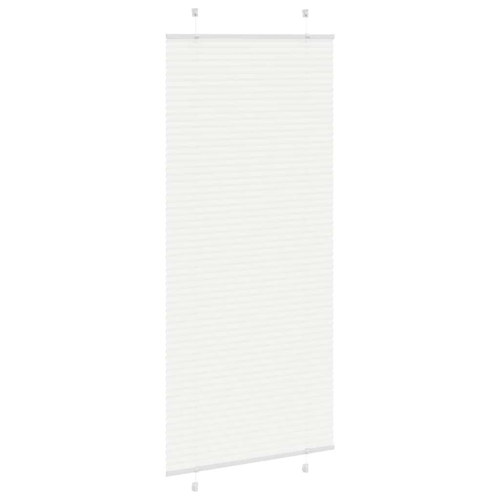 vidaXL Jaluzea plisată alb 95x200 cm Lățime țesătură 94,4cm poliester