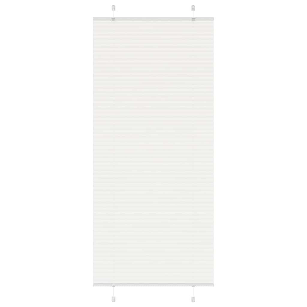 vidaXL Jaluzea plisată alb 95x200 cm Lățime țesătură 94,4cm poliester