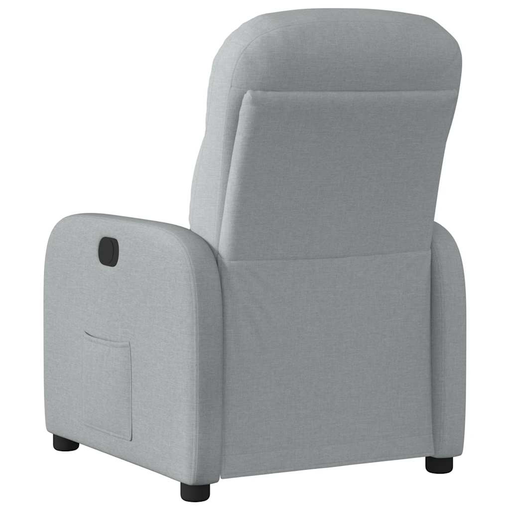 vidaXL Fotoliu rabatabil, gri deschis, material textil