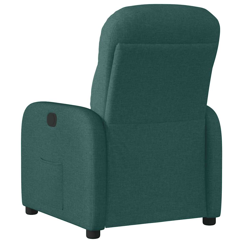 vidaXL Fotoliu rabatabil, verde închis, material textil vidaXL Fotoliu rabatabil, verde închis, material textil