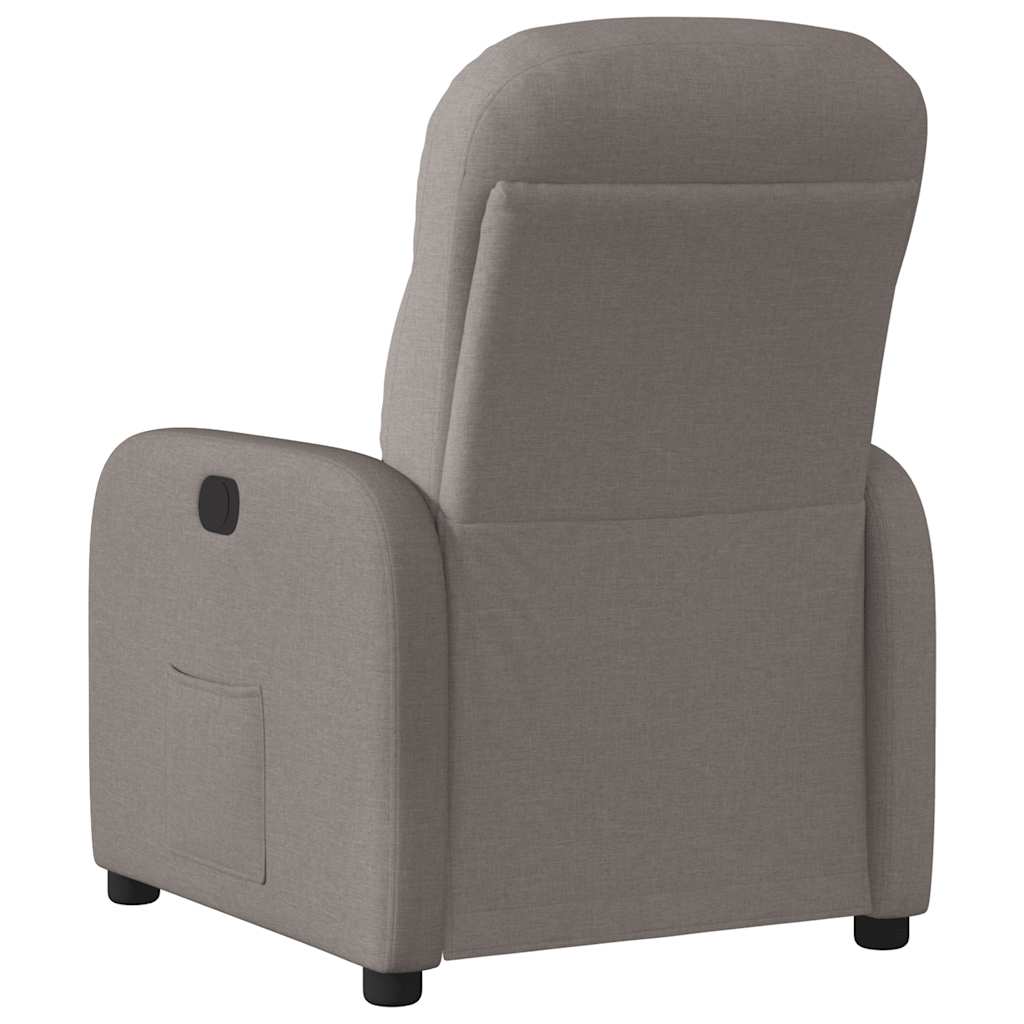 vidaXL Fotoliu rabatabil, gri taupe, material textil