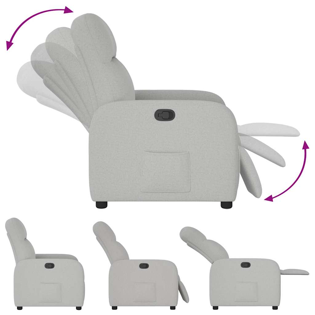 vidaXL Scaun extensibil din stofă gri nor