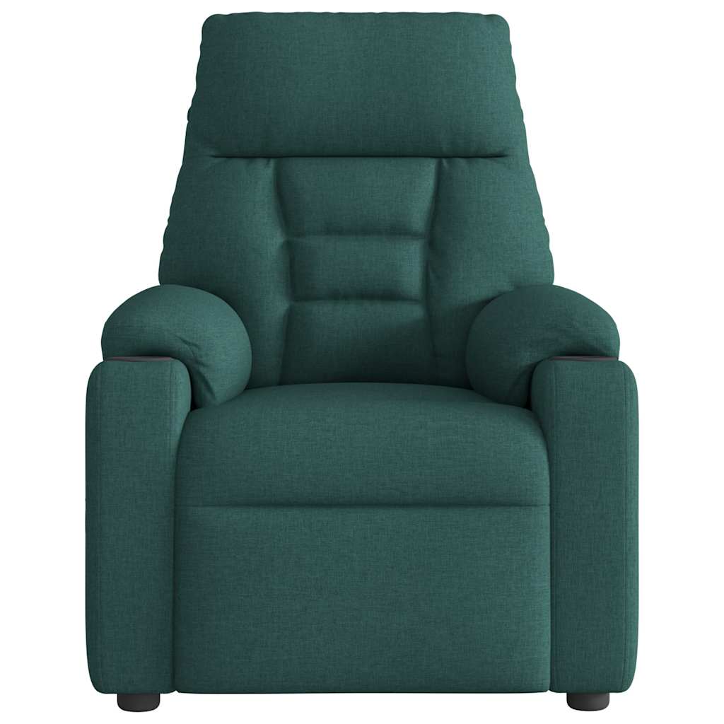 vidaXL Fotoliu rabatabil, verde închis, material textil vidaXL Fotoliu rabatabil, verde închis, material textil