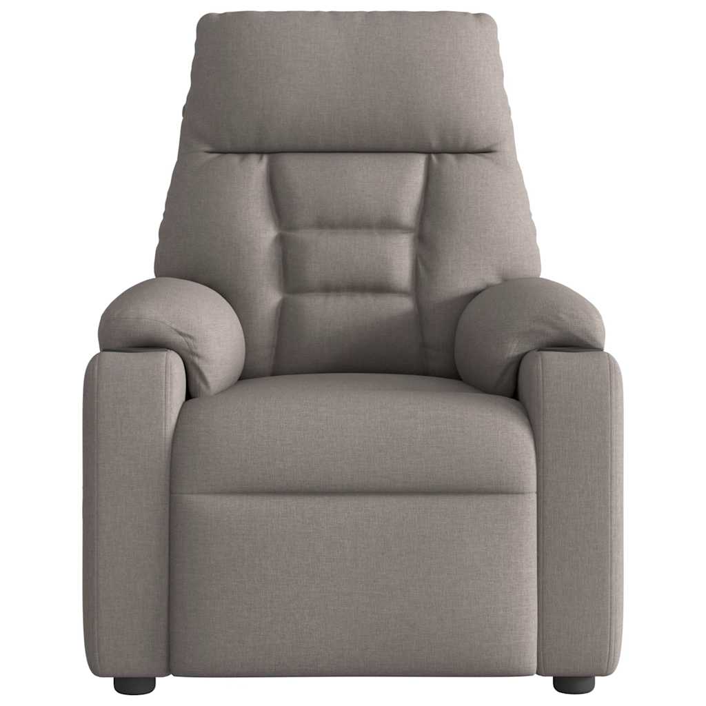 vidaXL Fotoliu rabatabil, gri taupe, material textil