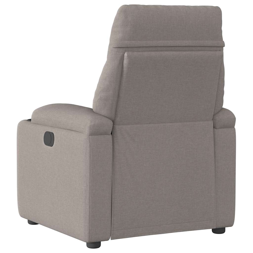 vidaXL Fotoliu rabatabil, gri taupe, material textil