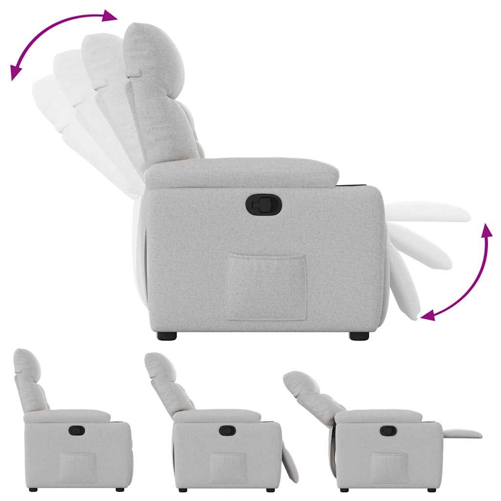 vidaXL Scaun extensibil din stofă gri nor vidaXL Scaun extensibil din stofă gri nor
