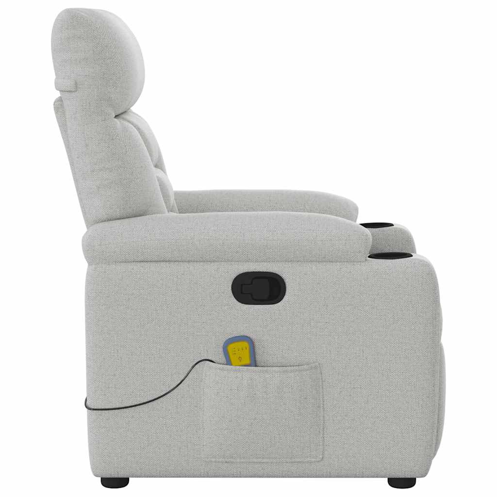 vidaXL Scaun de masaj cu țesătură gri nor vidaXL Scaun de masaj cu țesătură gri nor