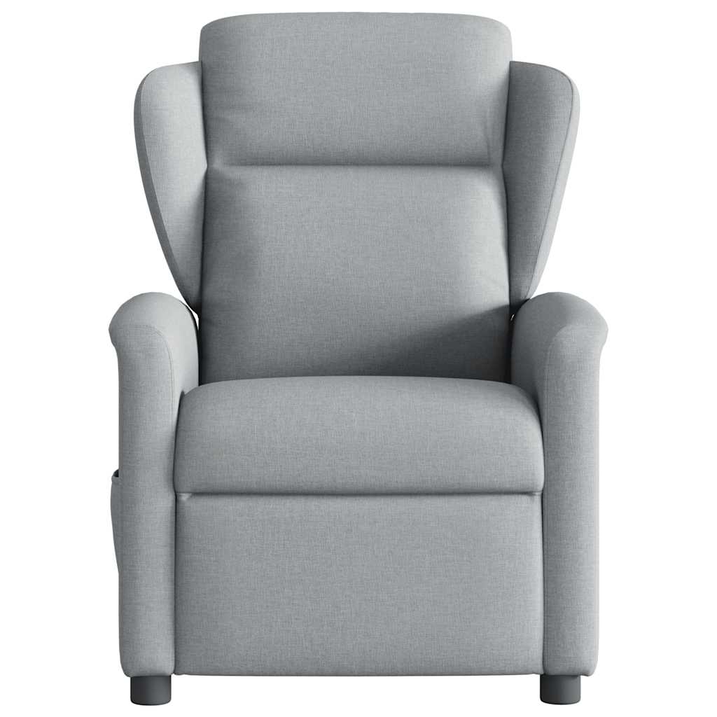 vidaXL Fotoliu rabatabil, gri deschis, material textil