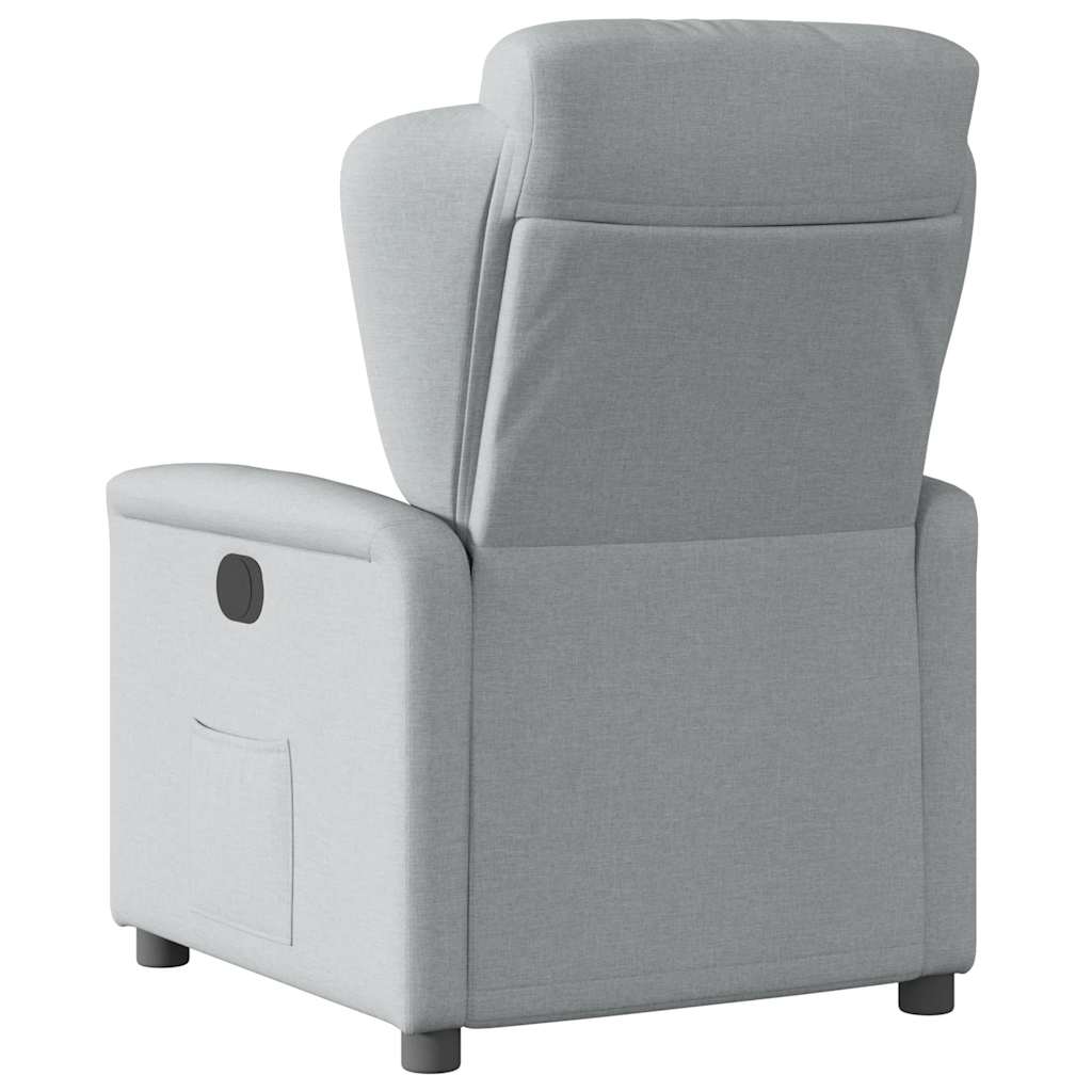 vidaXL Fotoliu rabatabil, gri deschis, material textil