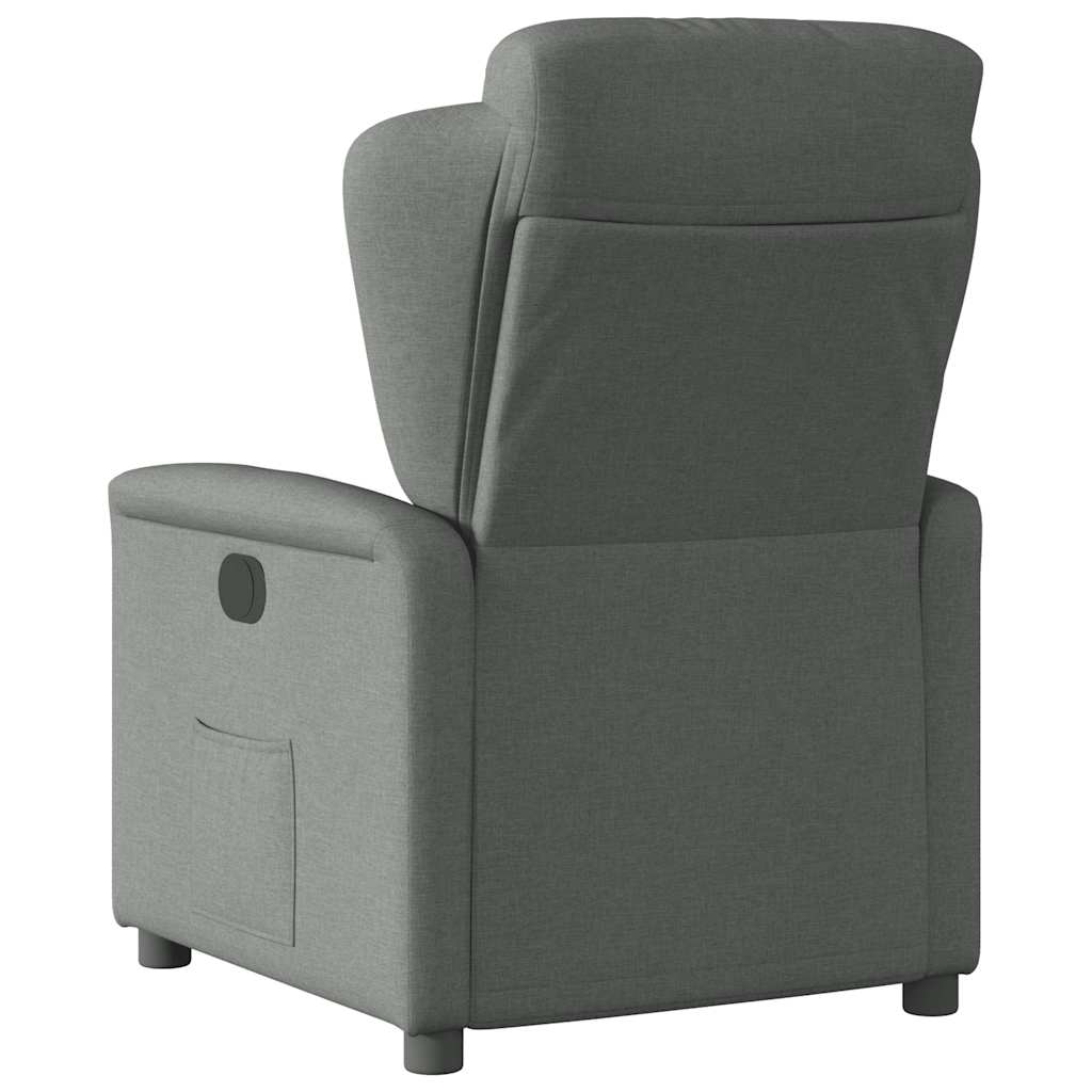 vidaXL Fotoliu rabatabil, gri închis, material textil