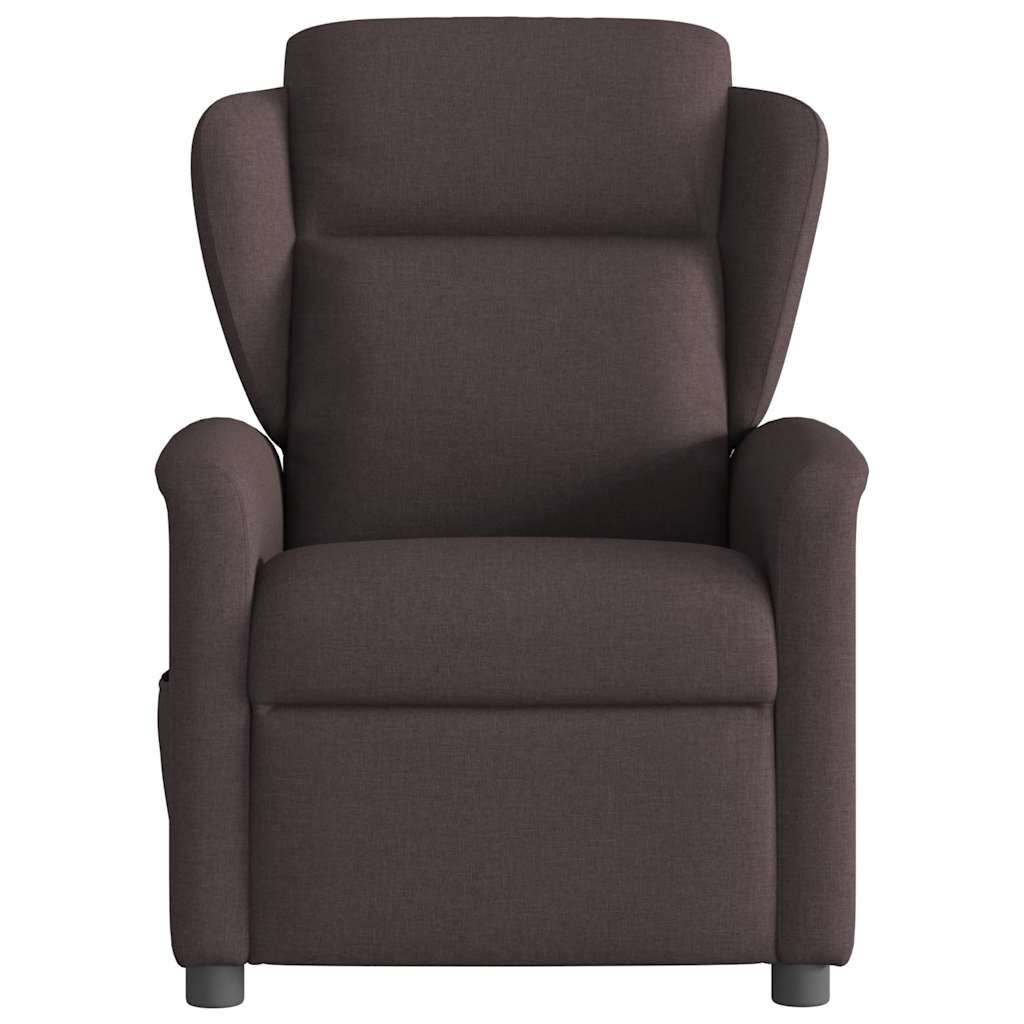vidaXL Fotoliu rabatabil, maro închis, material textil