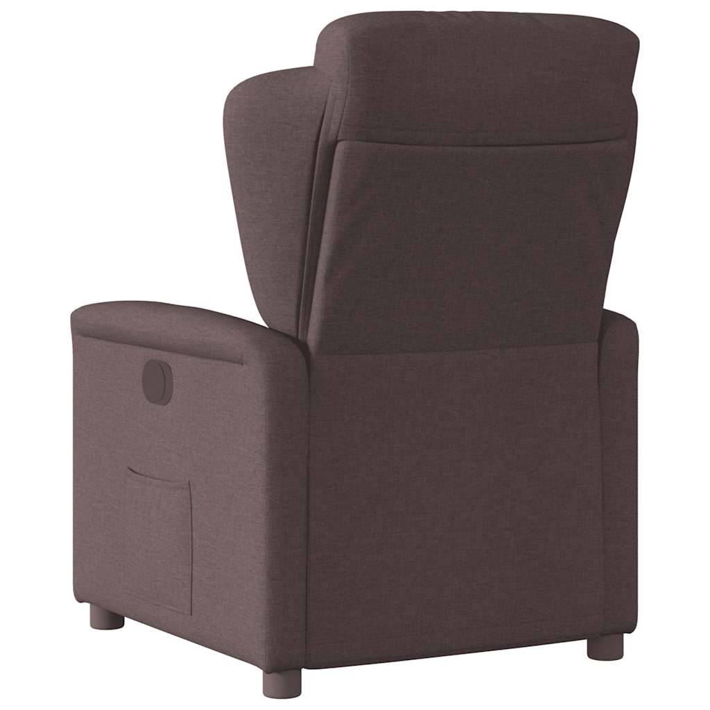vidaXL Fotoliu rabatabil, maro închis, material textil