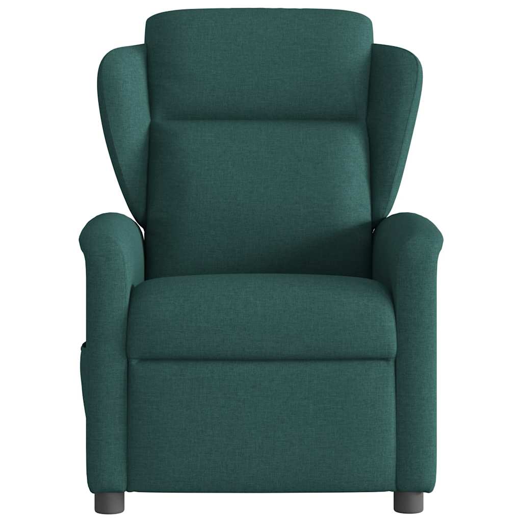 vidaXL Fotoliu rabatabil, verde închis, material textil vidaXL Fotoliu rabatabil, verde închis, material textil