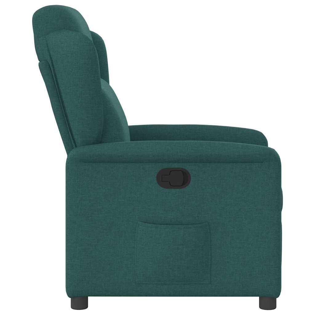 vidaXL Fotoliu rabatabil, verde închis, material textil vidaXL Fotoliu rabatabil, verde închis, material textil