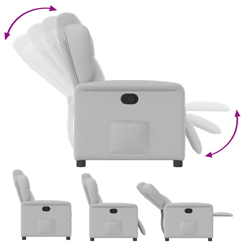 vidaXL Scaun extensibil din stofă gri nor