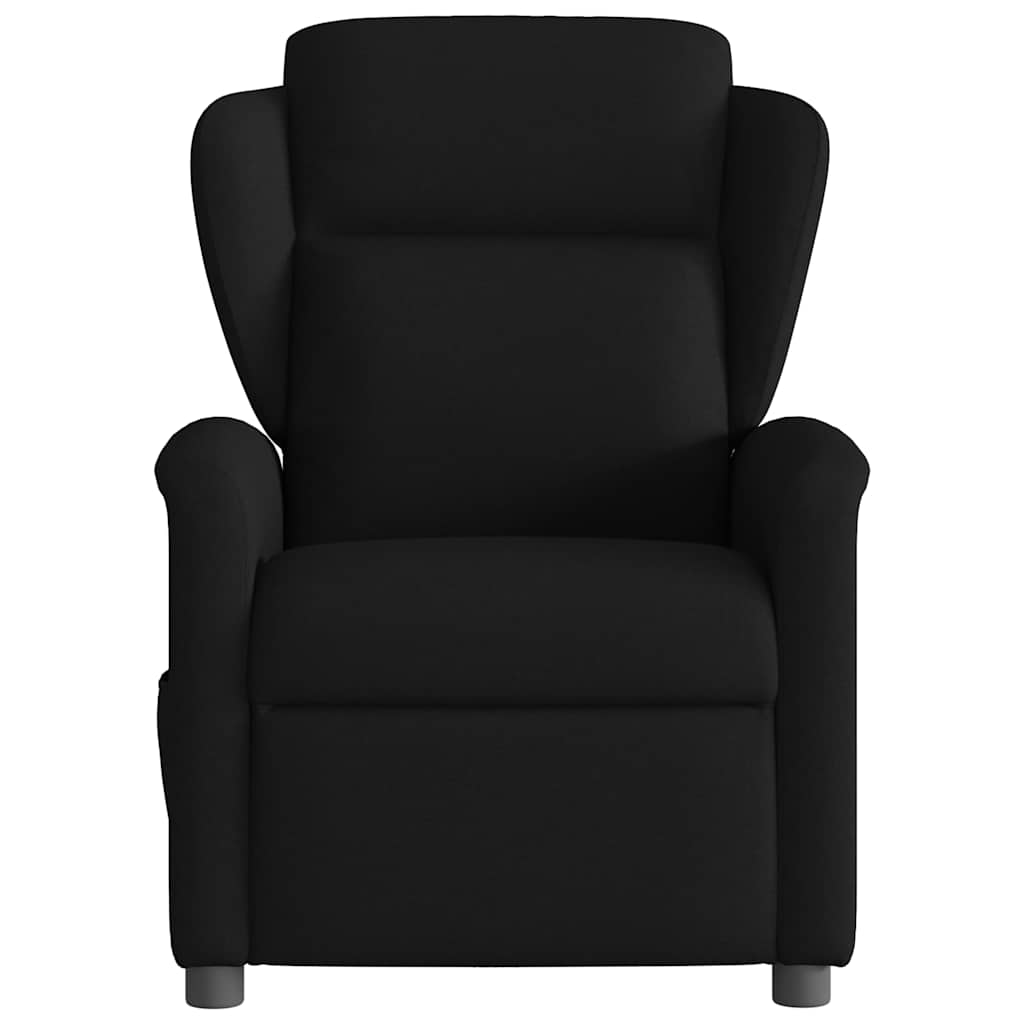 vidaXL Fotoliu de masaj rabatabil, negru, material textil