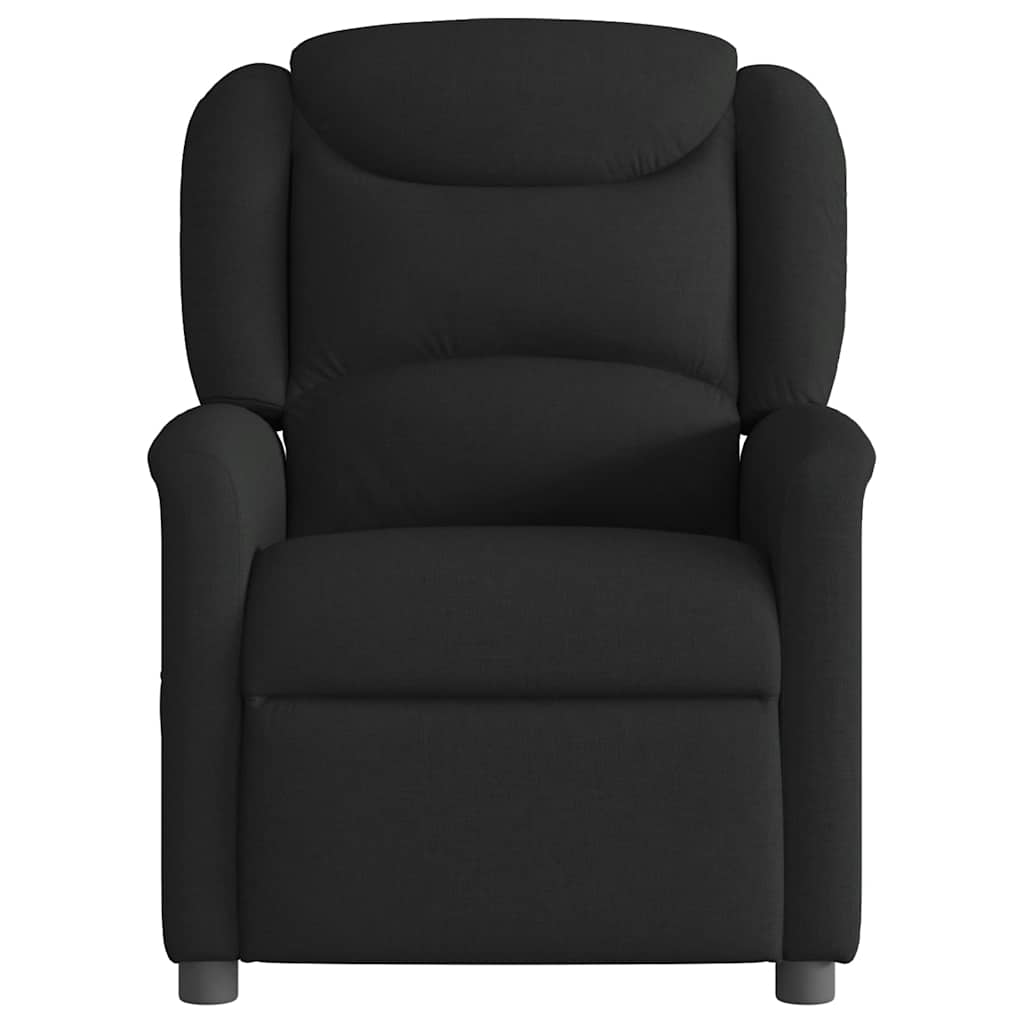 vidaXL Fotoliu rabatabil, negru, material textil vidaXL Fotoliu rabatabil, negru, material textil
