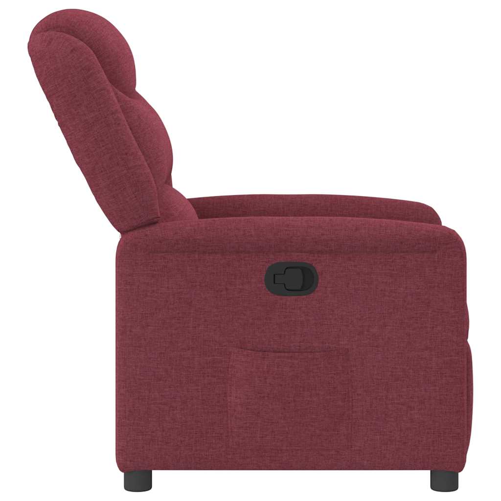 vidaXL Fotoliu rabatabil, roșu vin, material textil vidaXL Fotoliu rabatabil, roșu vin, material textil