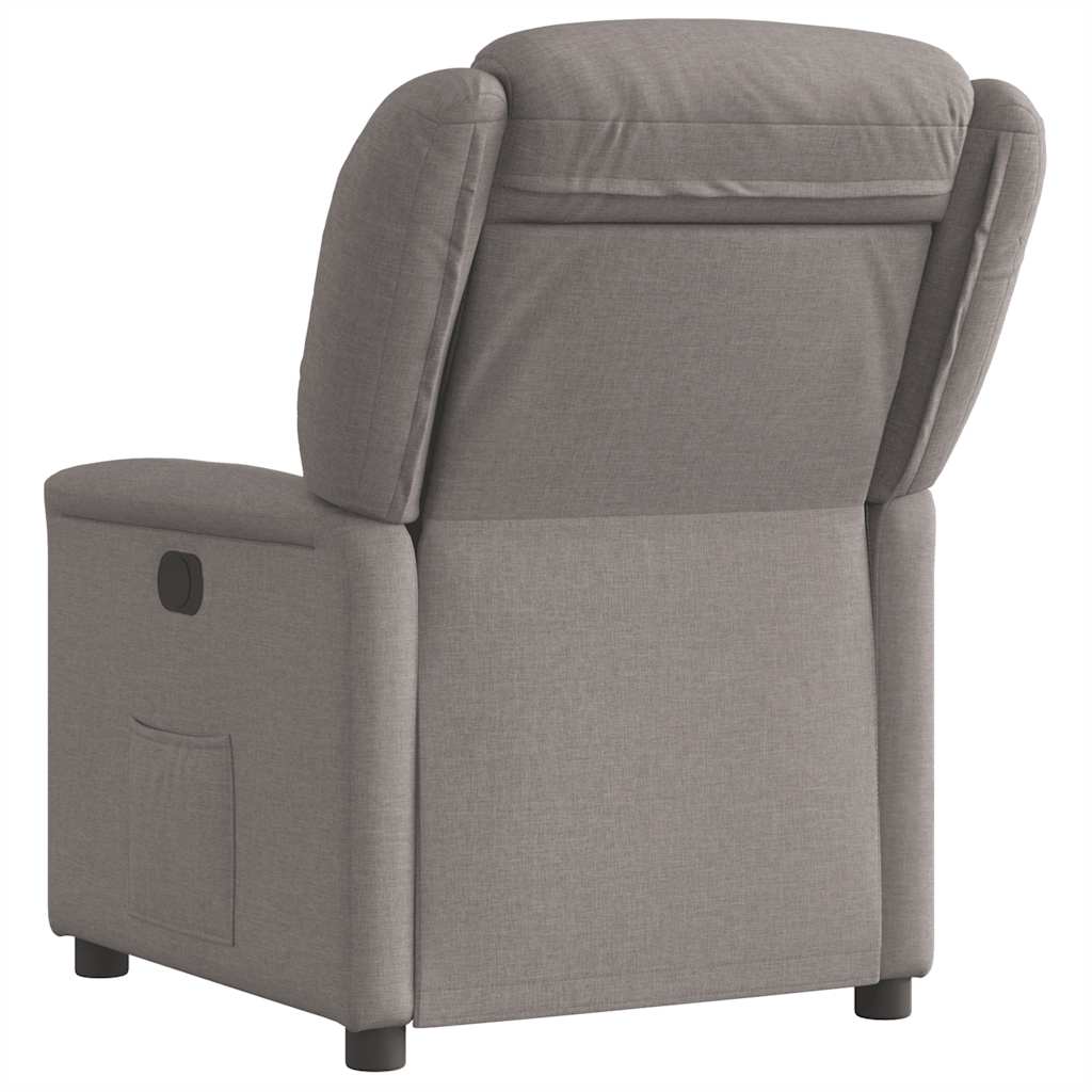 vidaXL Fotoliu rabatabil, gri taupe, material textil