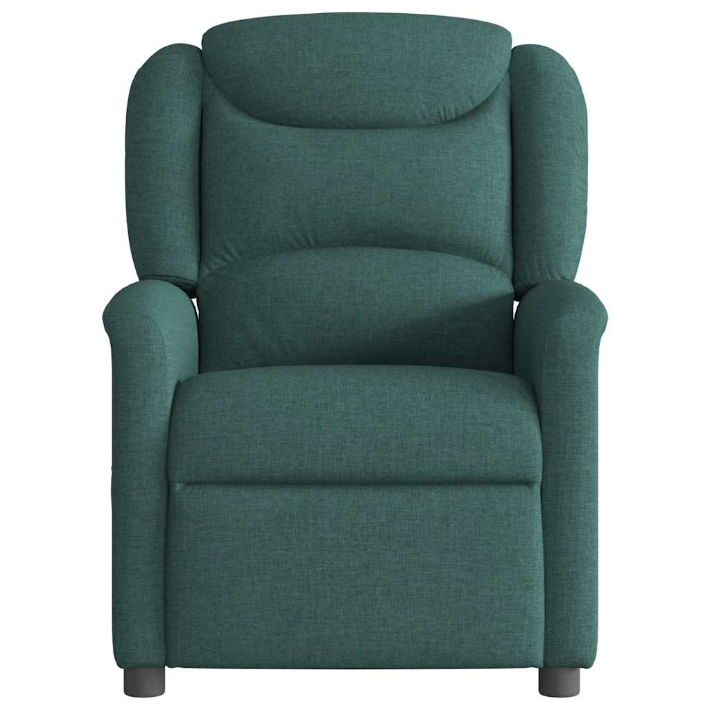 vidaXL Fotoliu de masaj rabatabil, verde închis, material textil vidaXL Fotoliu de masaj rabatabil, verde închis, material textil