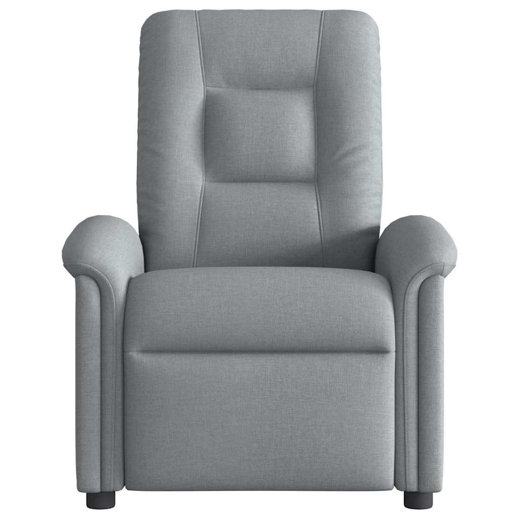 vidaXL Fotoliu rabatabil, gri deschis, material textil