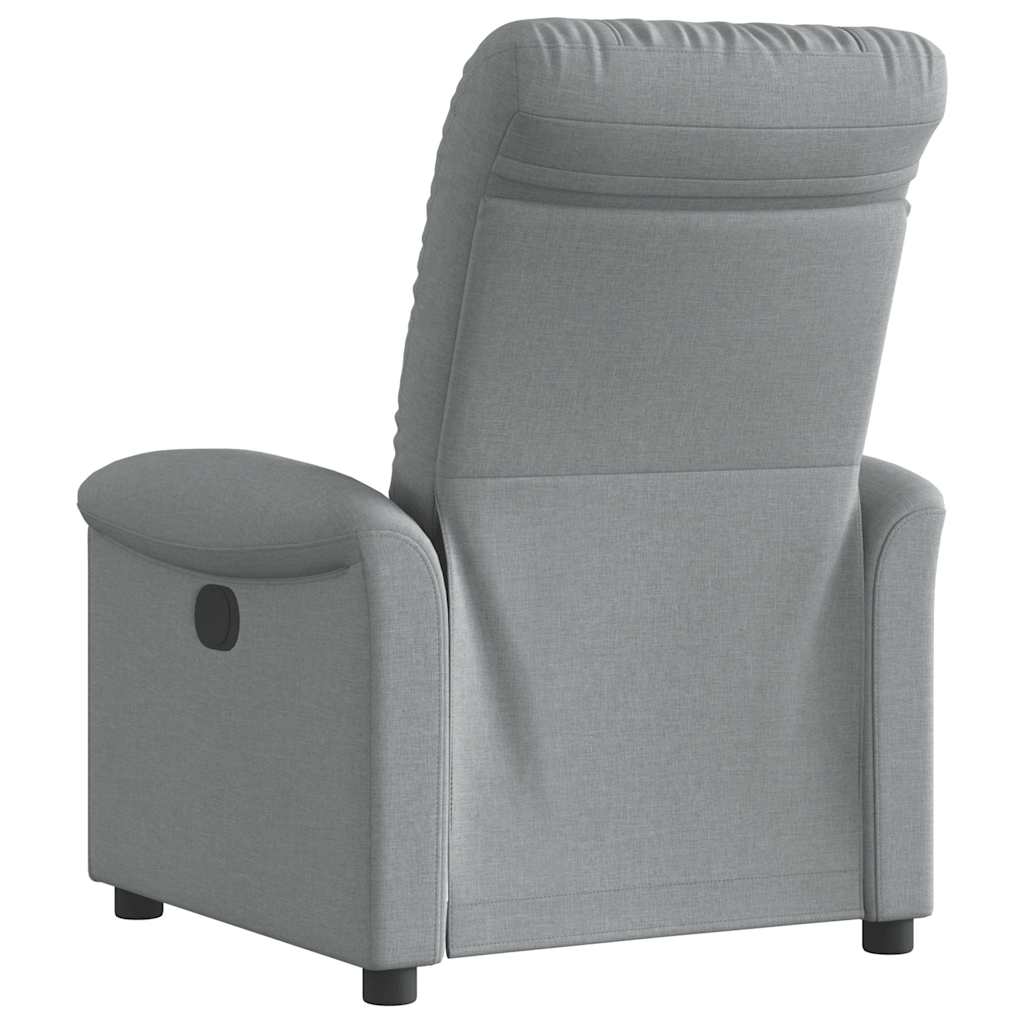 vidaXL Fotoliu rabatabil, gri deschis, material textil