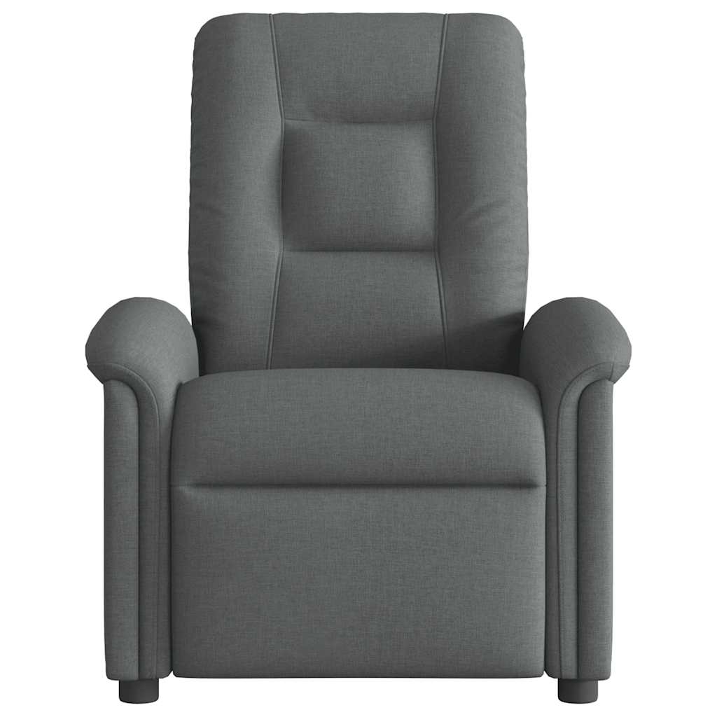 vidaXL Fotoliu rabatabil, gri închis, material textil