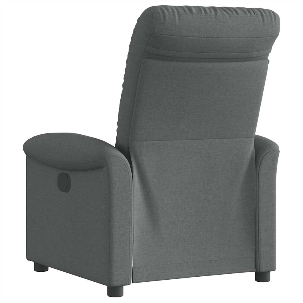 vidaXL Fotoliu rabatabil, gri închis, material textil