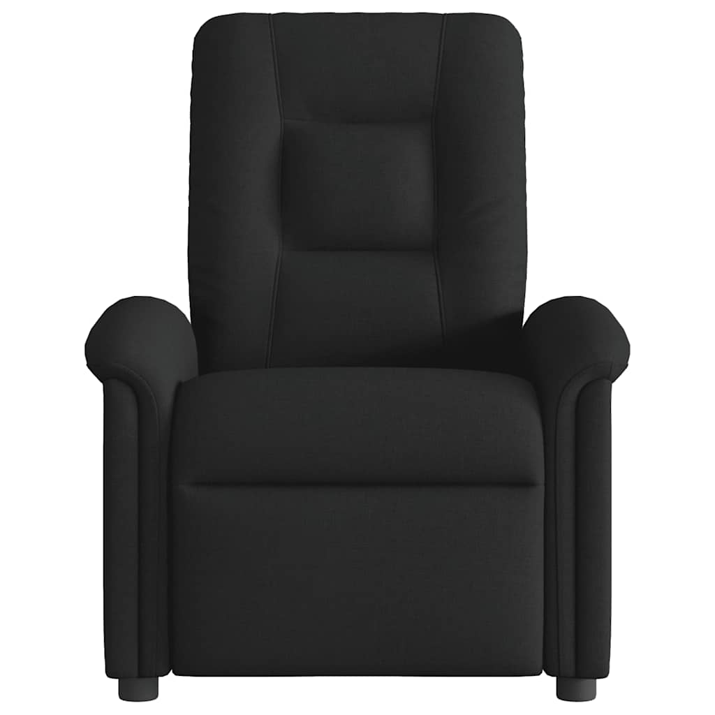 vidaXL Fotoliu rabatabil, negru, material textil vidaXL Fotoliu rabatabil, negru, material textil