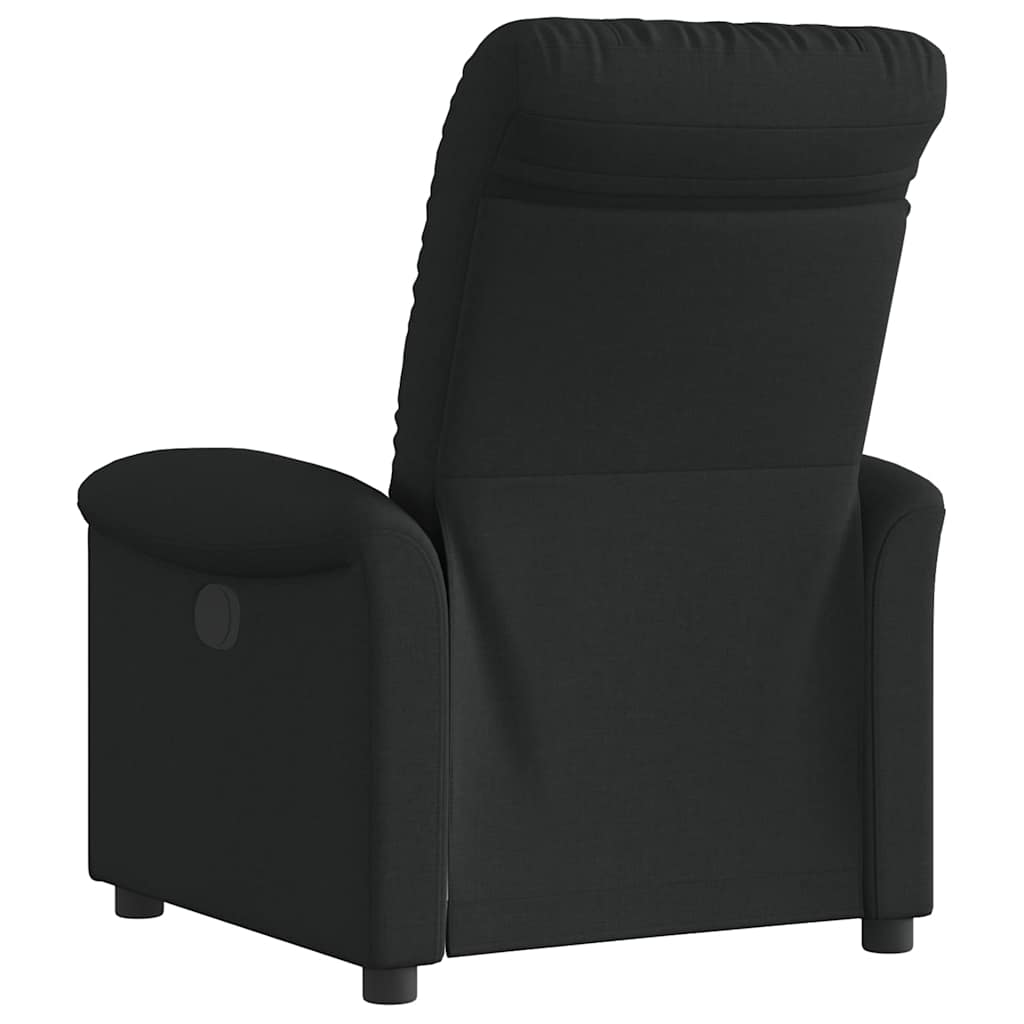 vidaXL Fotoliu rabatabil, negru, material textil vidaXL Fotoliu rabatabil, negru, material textil