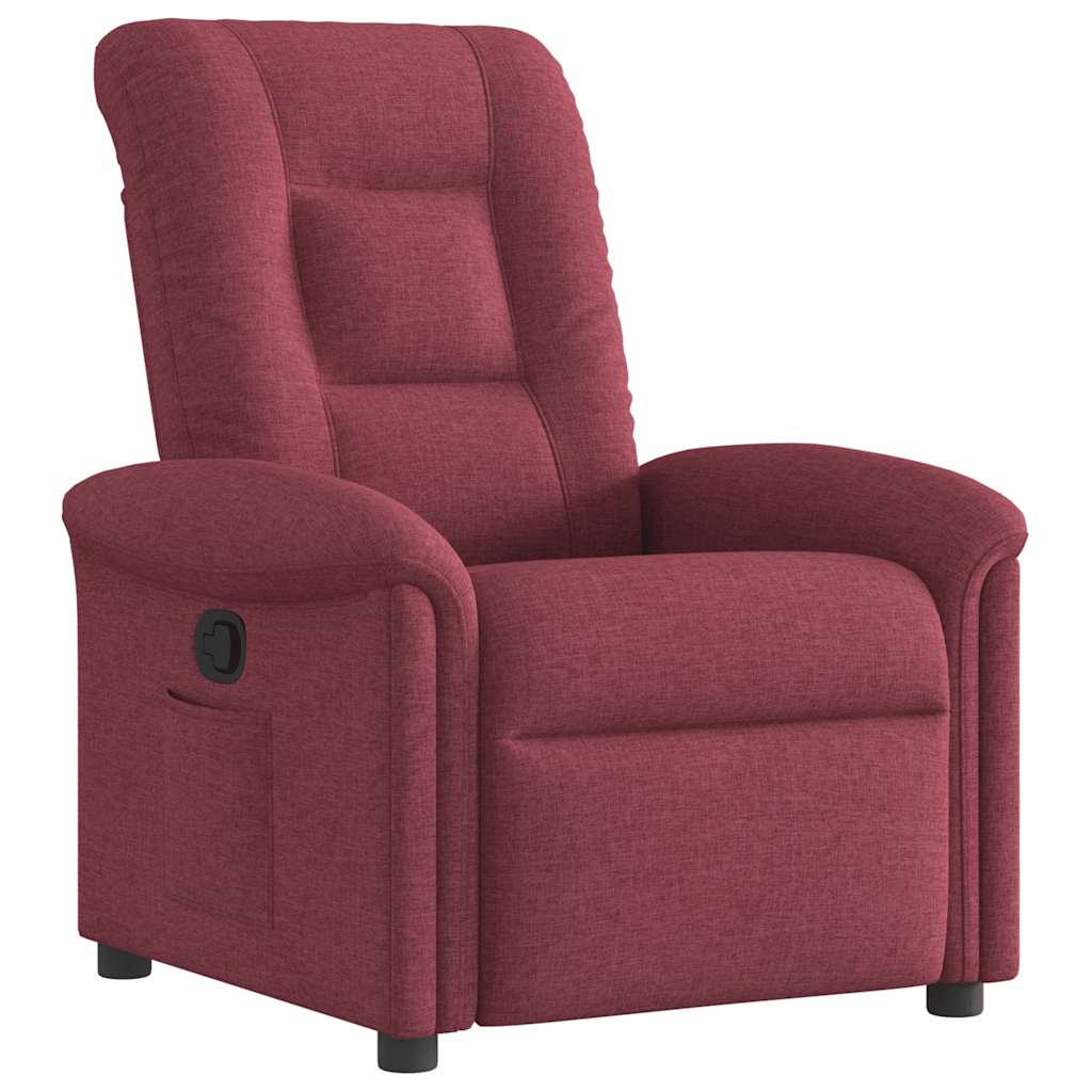 vidaXL Fotoliu rabatabil, roșu vin, material textil vidaXL Fotoliu rabatabil, roșu vin, material textil