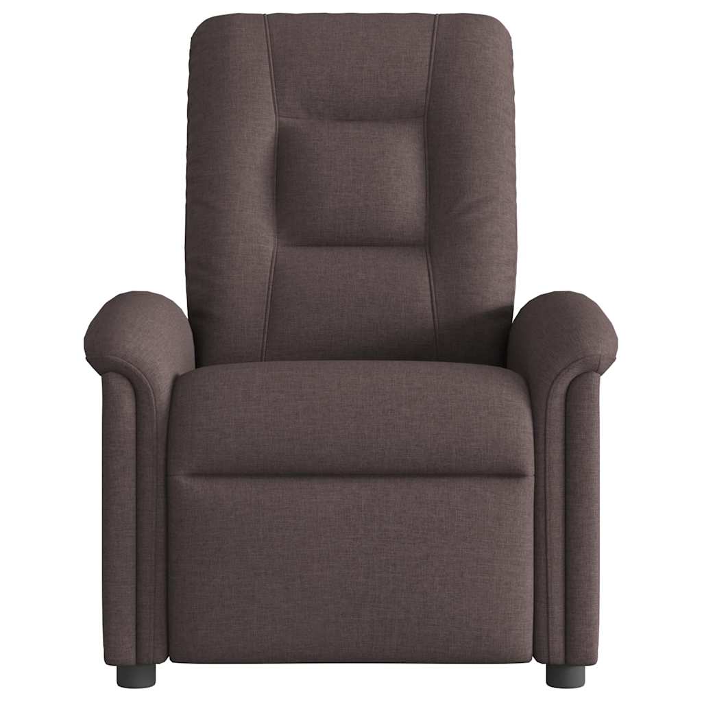 vidaXL Fotoliu rabatabil, maro închis, material textil