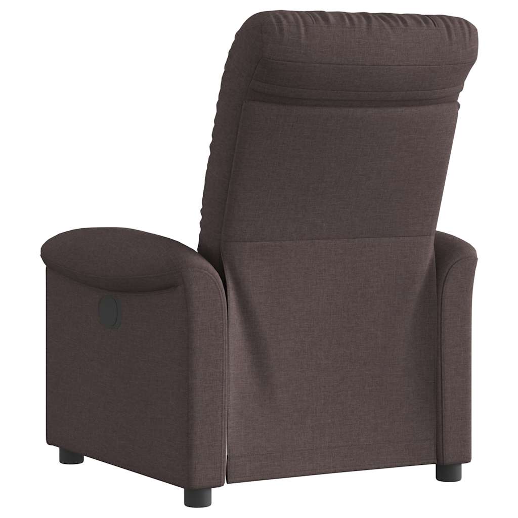 vidaXL Fotoliu rabatabil, maro închis, material textil