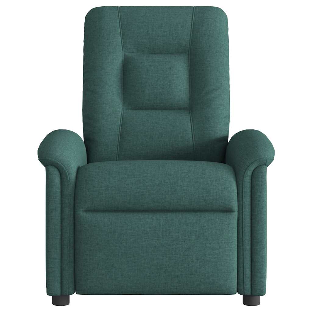 vidaXL Fotoliu rabatabil, verde închis, material textil vidaXL Fotoliu rabatabil, verde închis, material textil