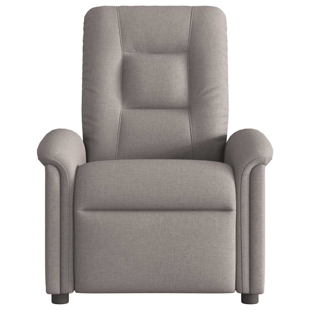 vidaXL Fotoliu rabatabil, gri taupe, material textil