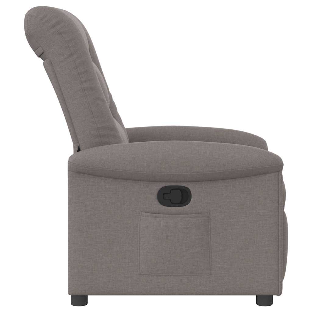 vidaXL Fotoliu rabatabil, gri taupe, material textil