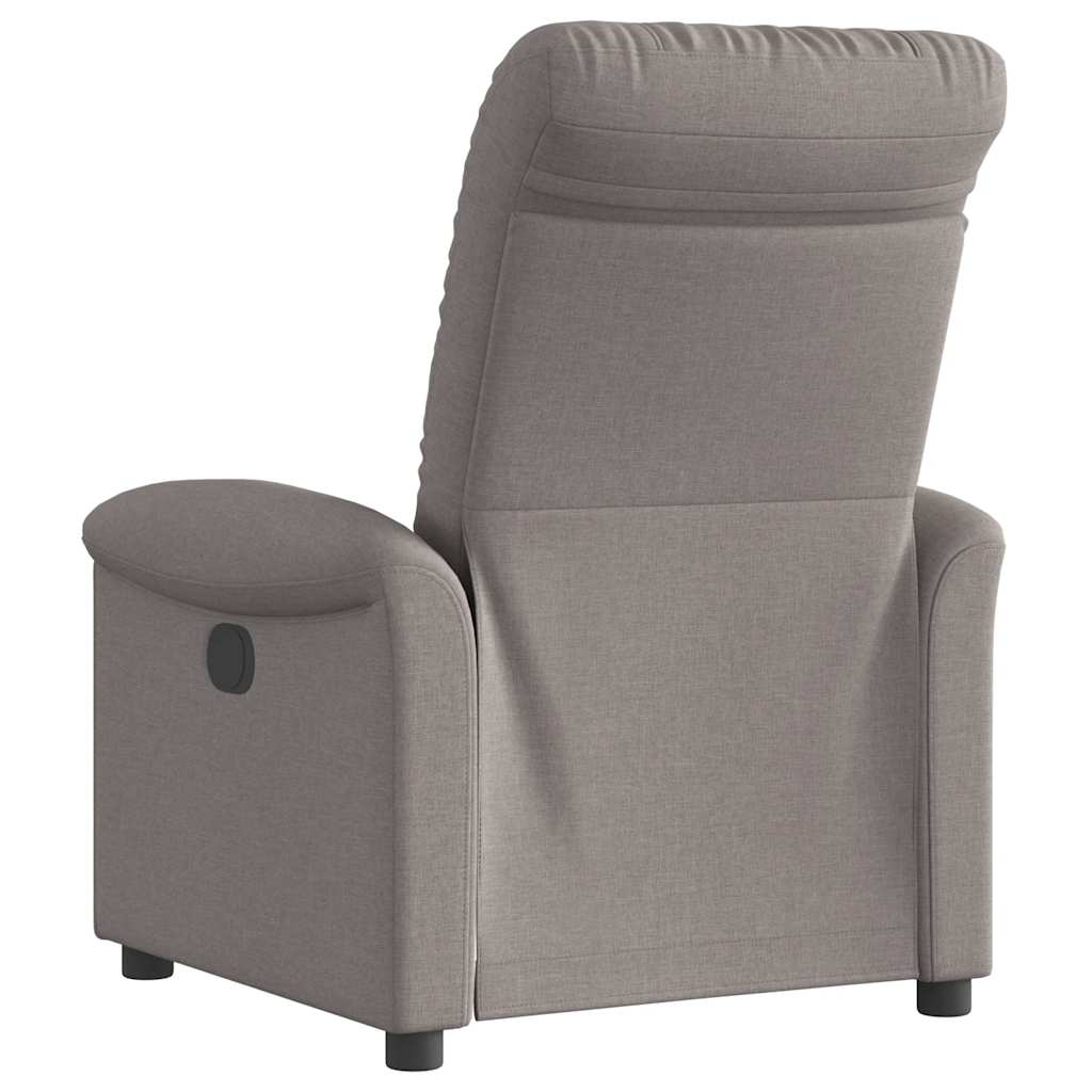 vidaXL Fotoliu rabatabil, gri taupe, material textil