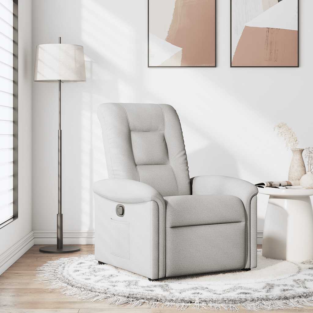 vidaXL Scaun extensibil din stofă gri nor vidaXL Scaun extensibil din stofă gri nor